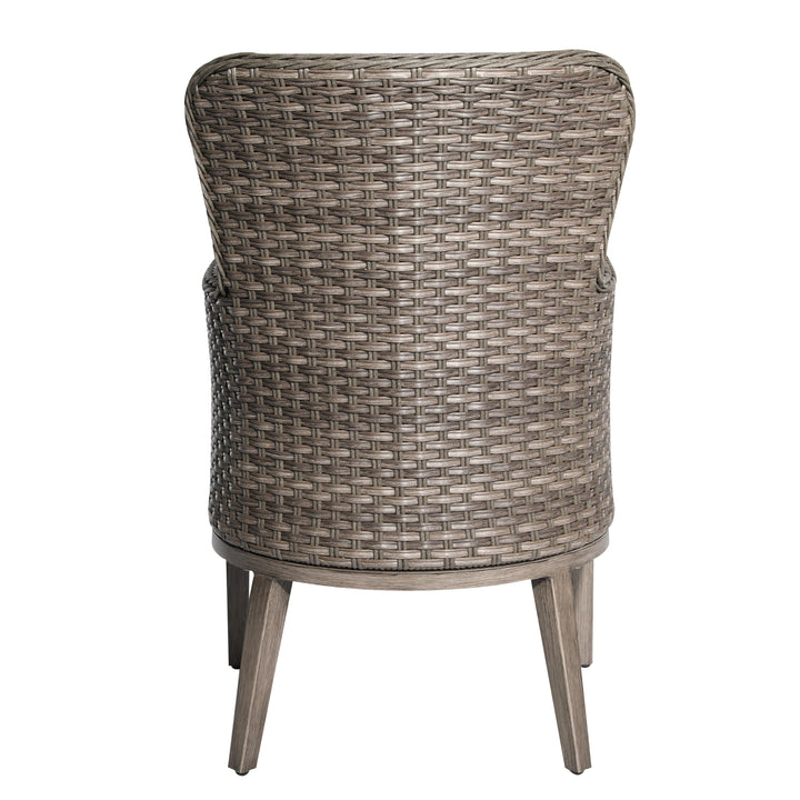 5-Piece Wicker Dining Chair Set, Brown and Gray