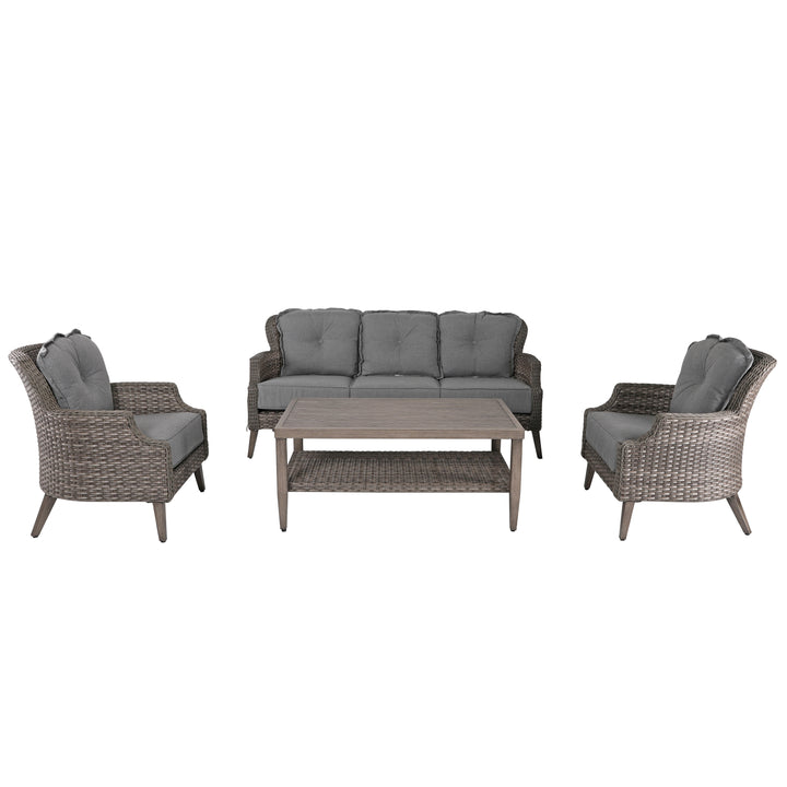 4-Piece Wicker Sofa Set