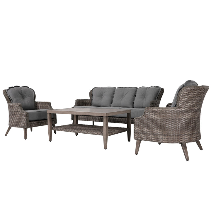 4-Piece Wicker Sofa Set