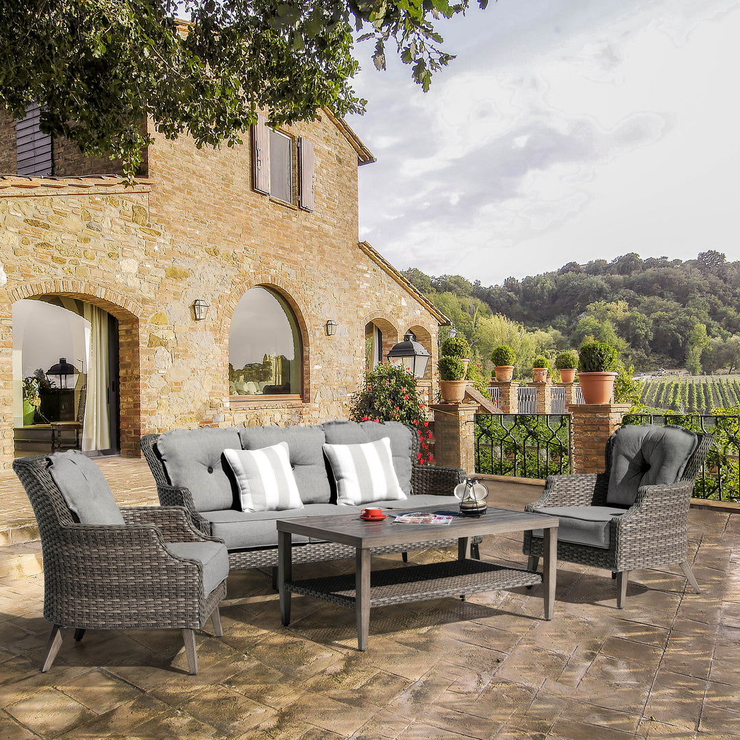 4-Piece Wicker Sofa Set