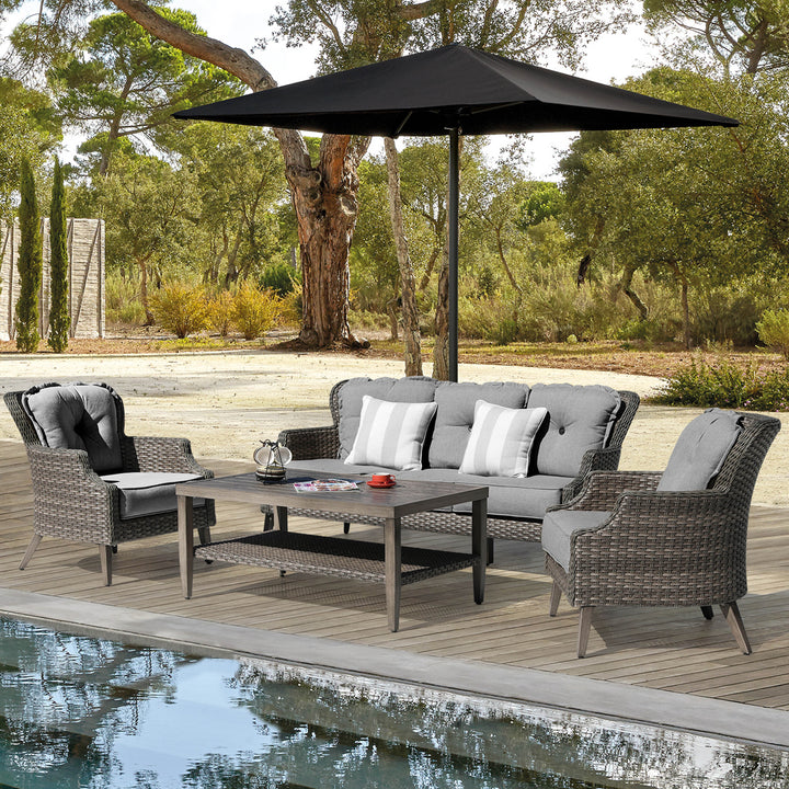 4-Piece Wicker Sofa Set