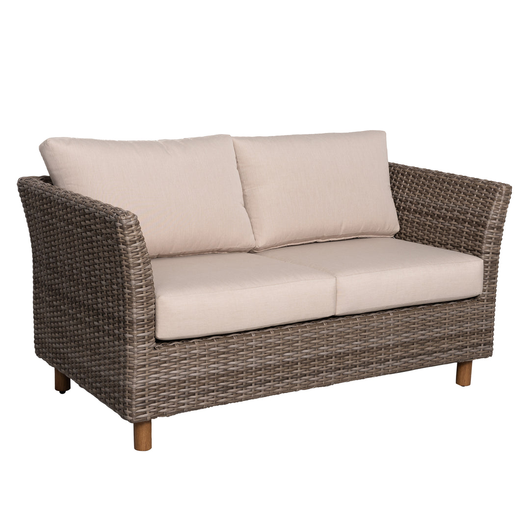 Outdoor 4-Piece Wicker Sofa Set, Brown