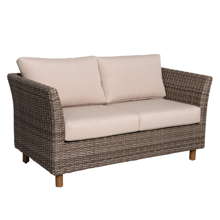 Outdoor 4-Piece Wicker Sofa Set, Brown