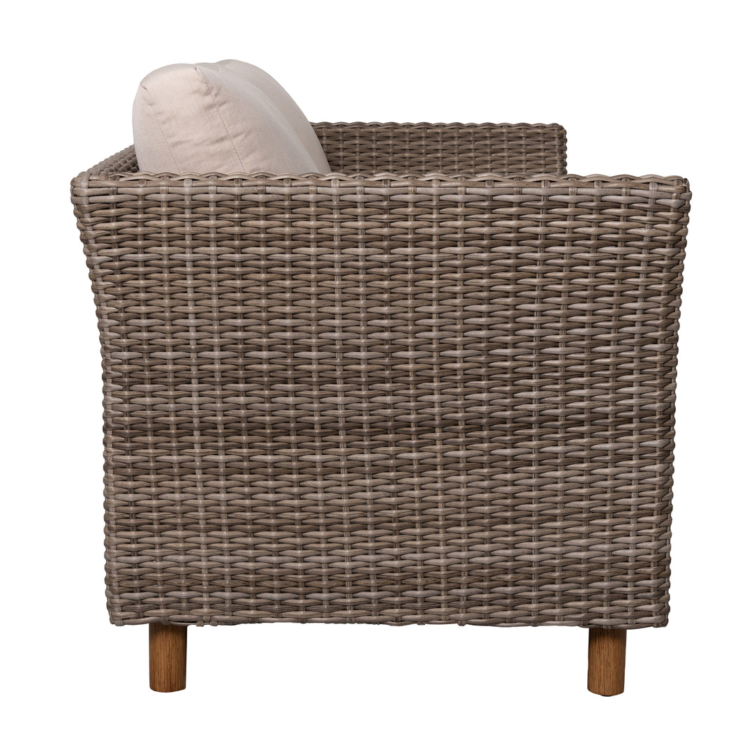 Outdoor 4-Piece Wicker Sofa Set, Brown