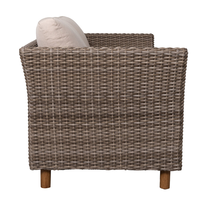 Outdoor 4-Piece Wicker Sofa Set, Brown