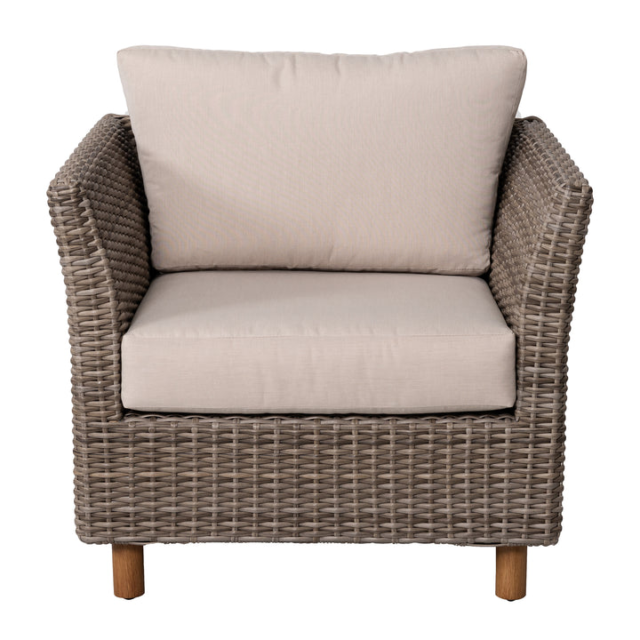 Outdoor 4-Piece Wicker Sofa Set, Brown