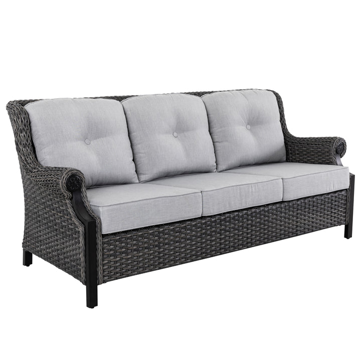 4-Piece Outdoor Aluminum Rattan Sofa Set