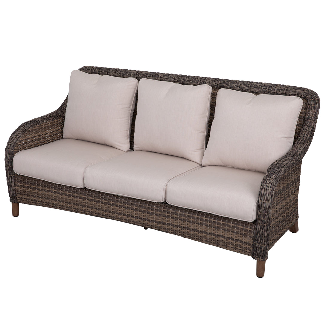 4-Piece Outdoor Aluminum Wicker Sofa Set