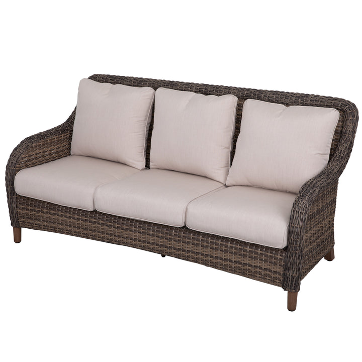 4-Piece Outdoor Aluminum Wicker Sofa Set