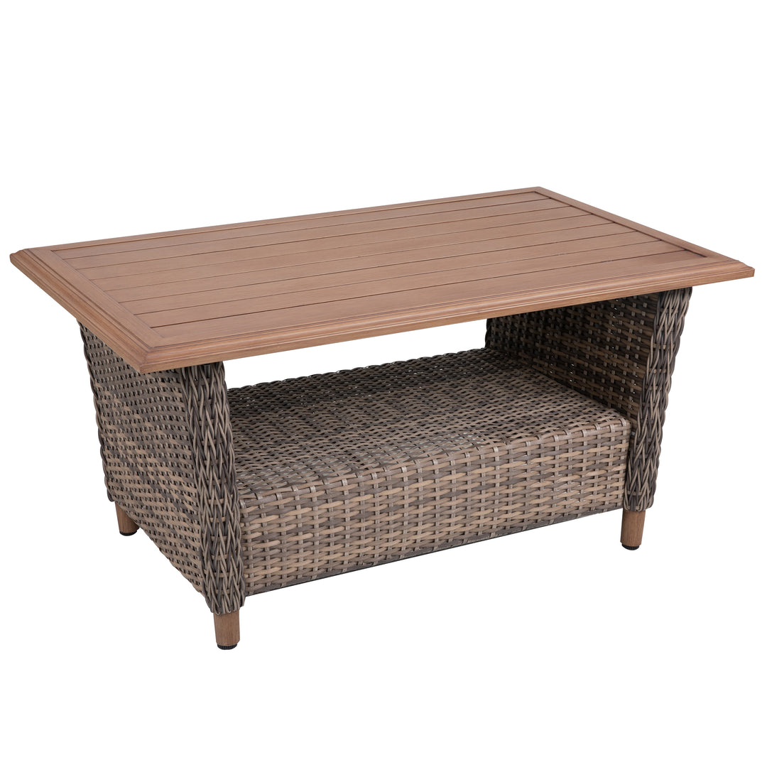 4-Piece Outdoor Aluminum Wicker Sofa Set
