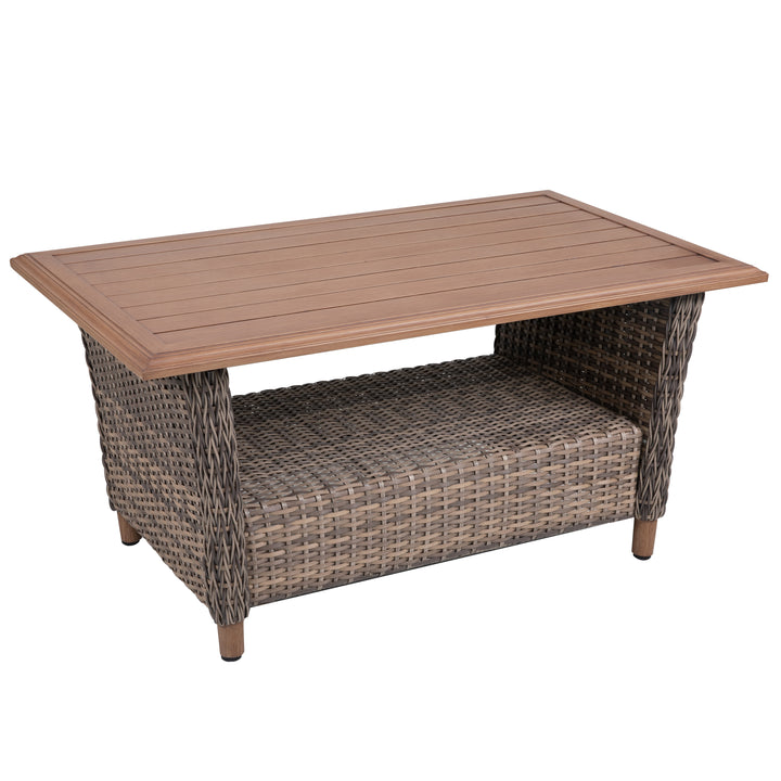 4-Piece Outdoor Aluminum Wicker Sofa Set