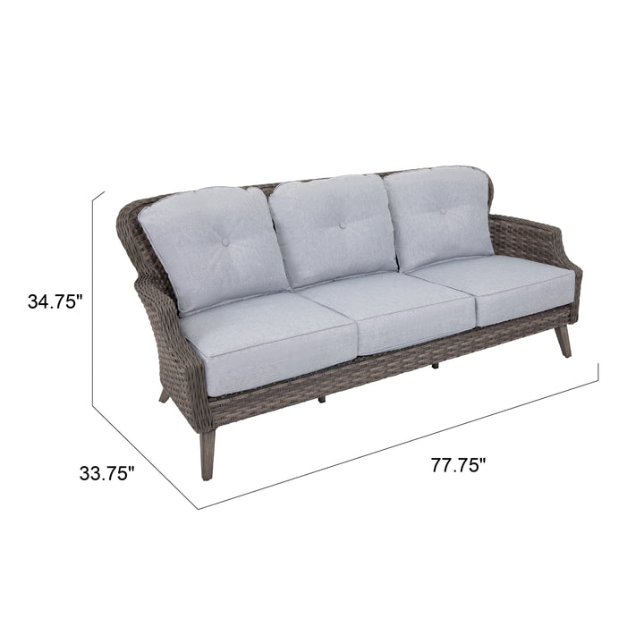 Rectangle Wicker Aluminum Gas Gray Fire Pit Table Kits with Swivel Chairs