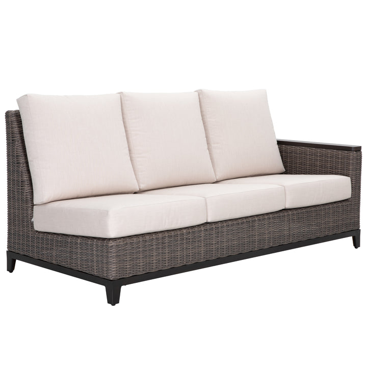 4-Piece Outdoor Wicker and Aluminum Sectional Sofa