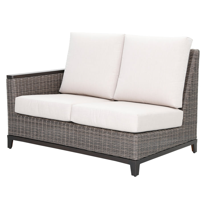 4-Piece Outdoor Wicker and Aluminum Sectional Sofa