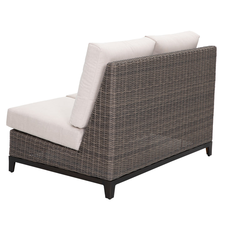 4-Piece Outdoor Wicker and Aluminum Sectional Sofa