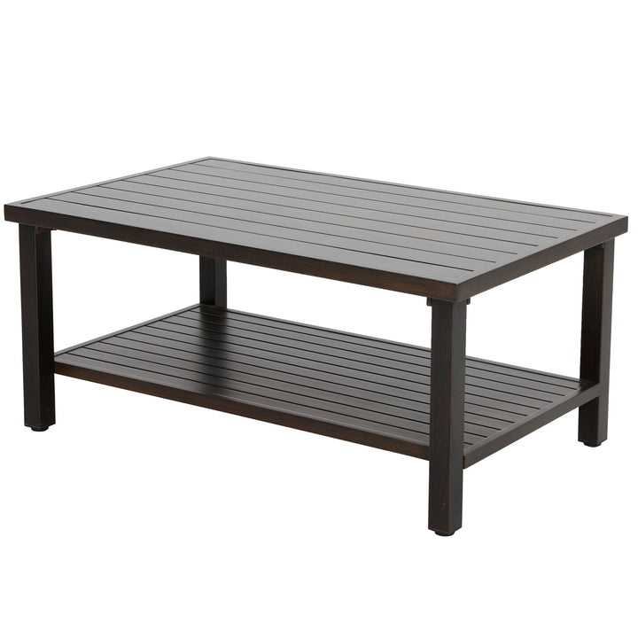 4-Piece Outdoor Wicker and Aluminum Sectional Sofa
