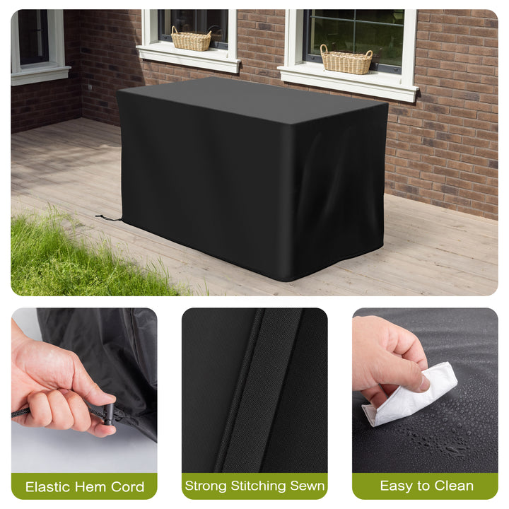 Outdoor Fire Pit Cover, Water-Resistant Oxford Fire Pit Table Cover