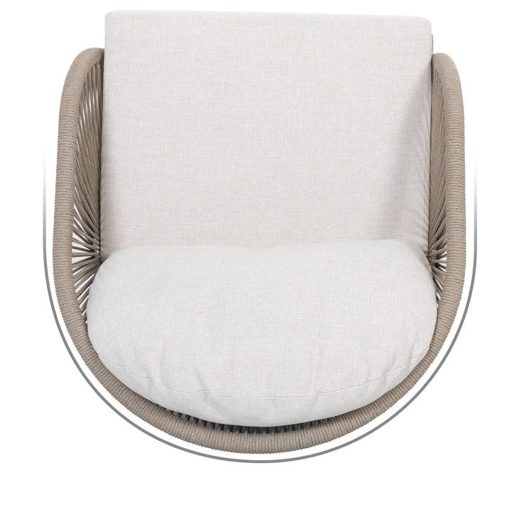 Patio Time 2-Pc Boho-Chic Sofa Chairs with Painted Wood-Grain Aluminum Frames