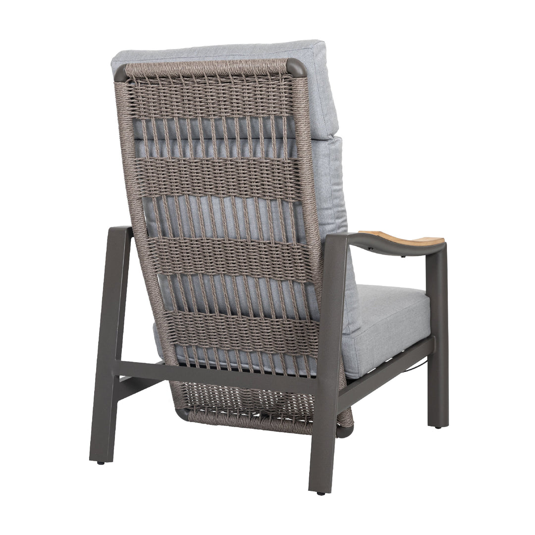 Patio Time Aluminum and Wicker Patio Chairs with Cushions Set of 2
