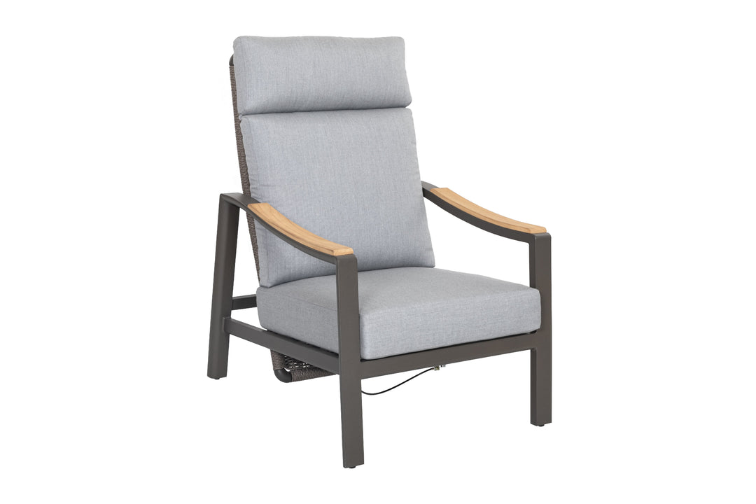 Patio Time Aluminum and Wicker Patio Chairs with Cushions Set of 2