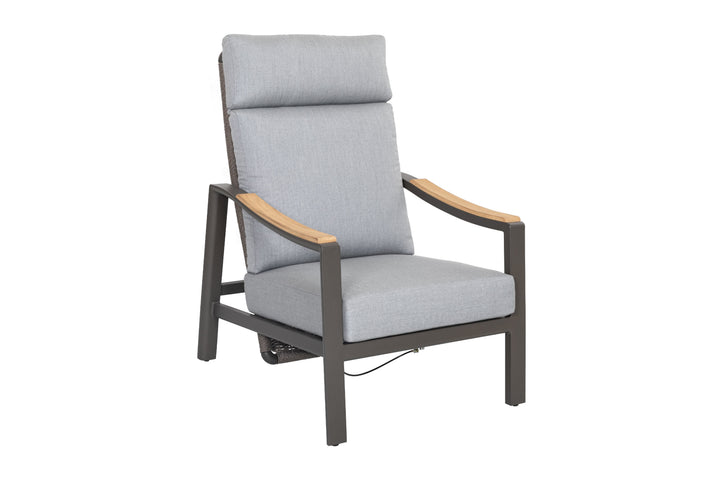 Patio Time Aluminum and Wicker Patio Chairs with Cushions Set of 2