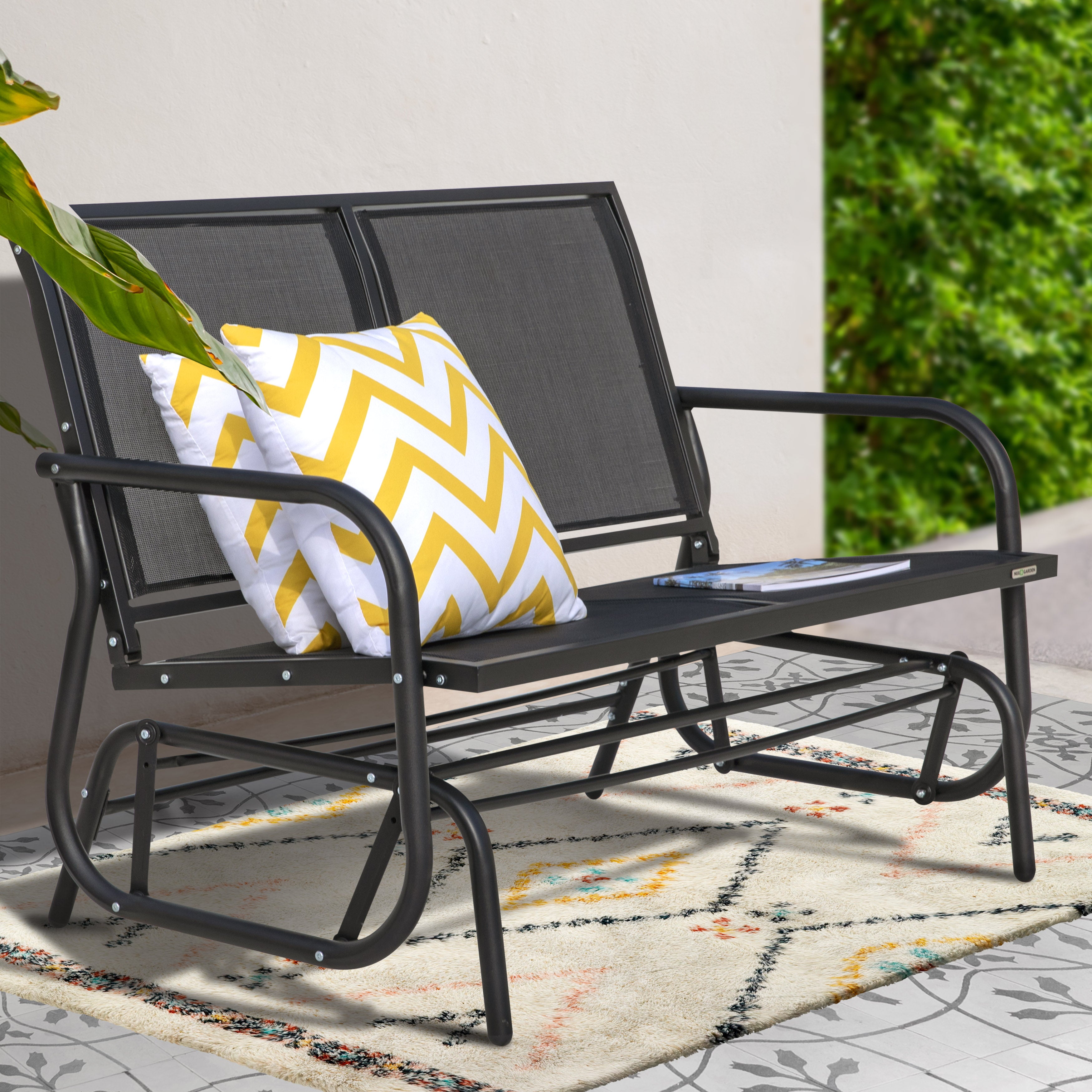 Metal porch swing online glider