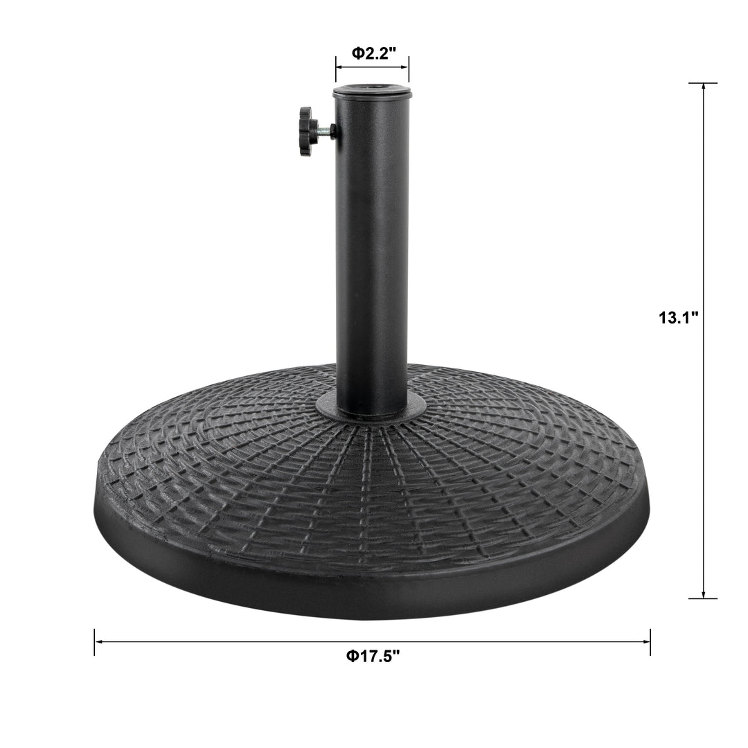 25 lbs round patio umbrella base Nuu Garden Umbrella Base | black, heavy-duty resin, weather resistant