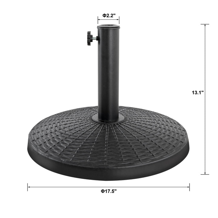25 lbs Patio Umbrella Base Stand Heavy Duty Outdoor Umbrella Base Made from Rust Resistant Resin
