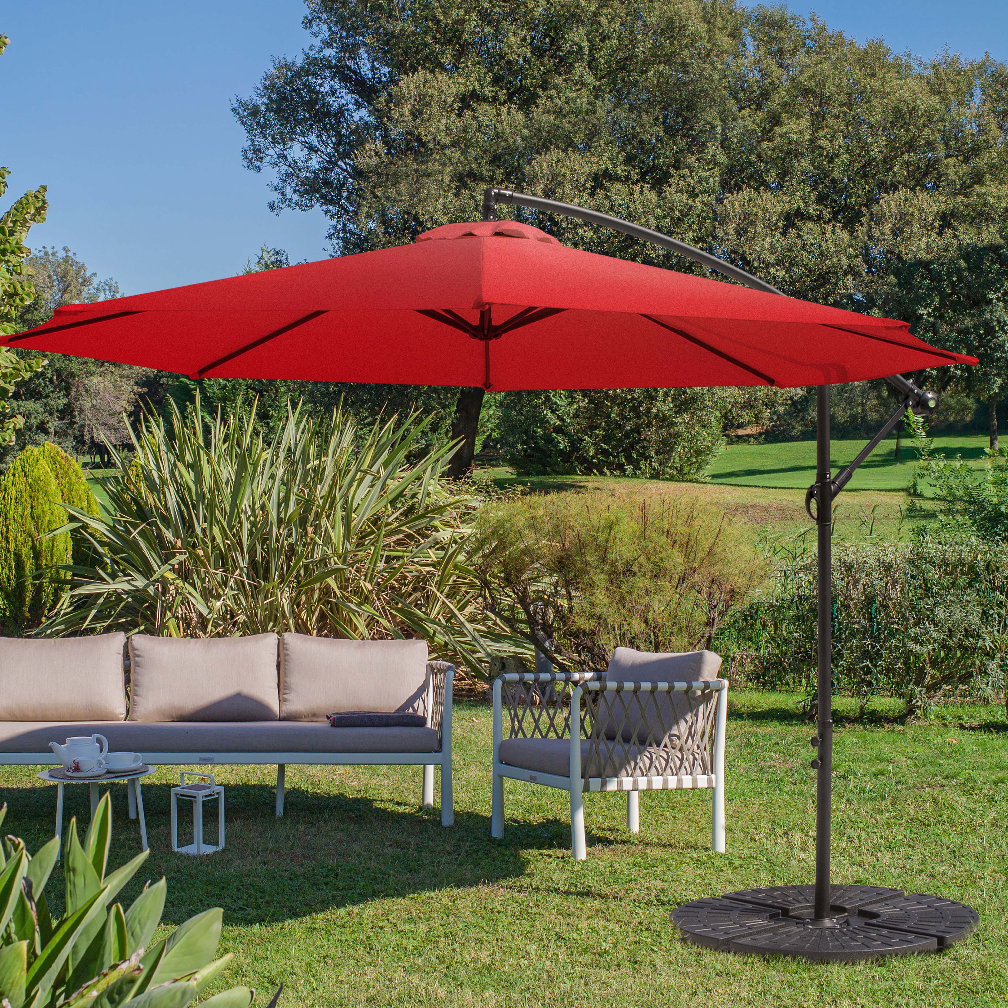 10 Feet Patio Offset Umbrella store Market Hanging Umbrella for Backyard Poolside Lawn