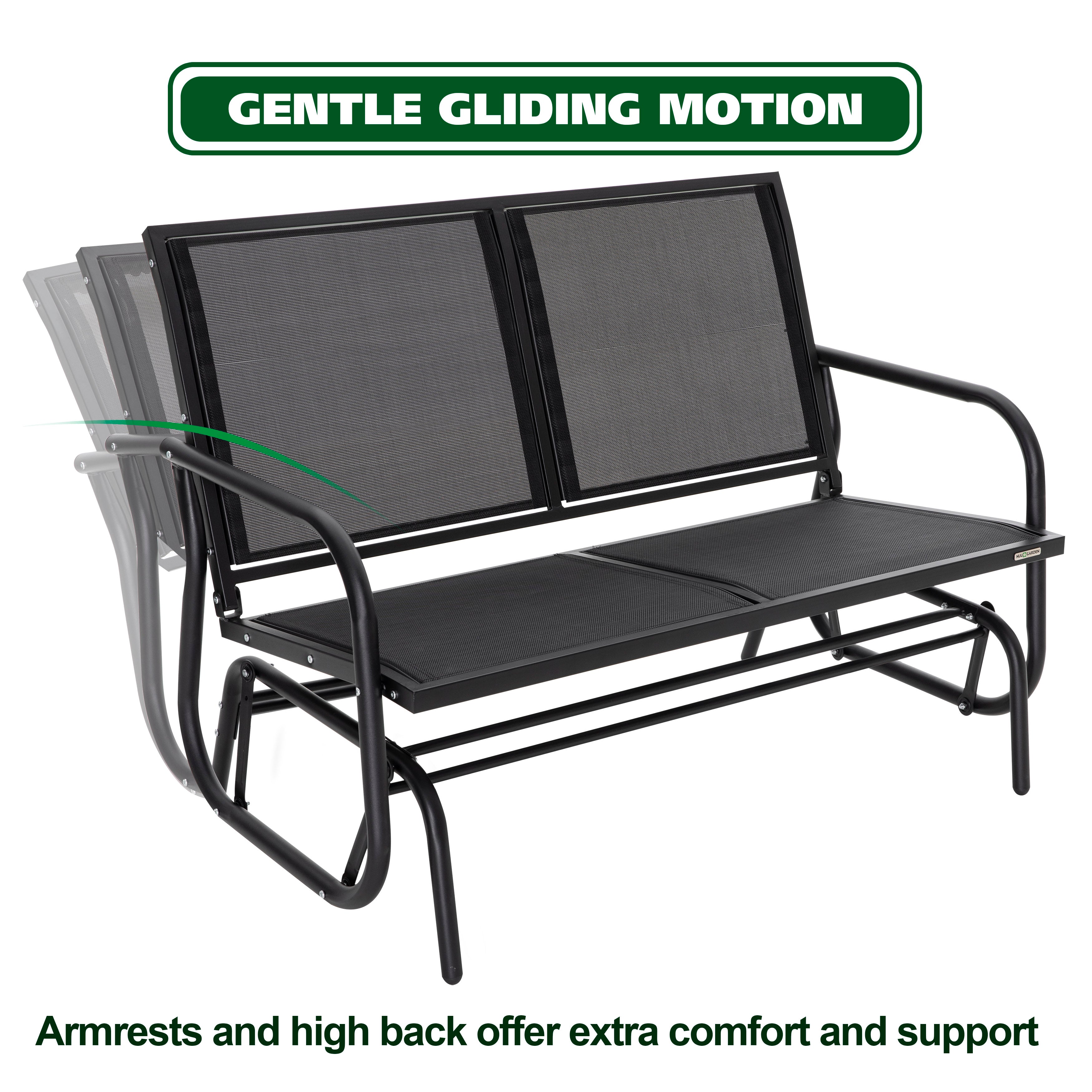 Outsunny outdoor patio online swing glider bench chair