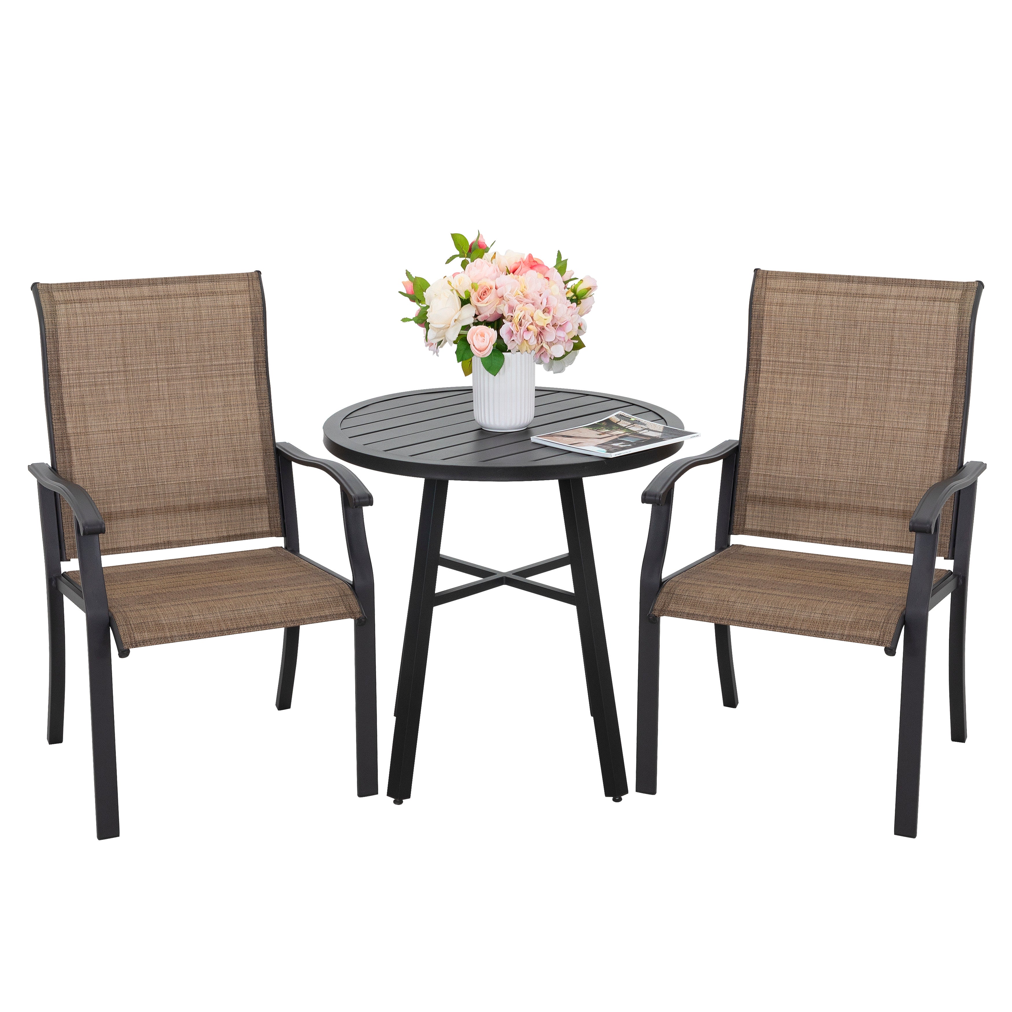 Metal bistro patio online set