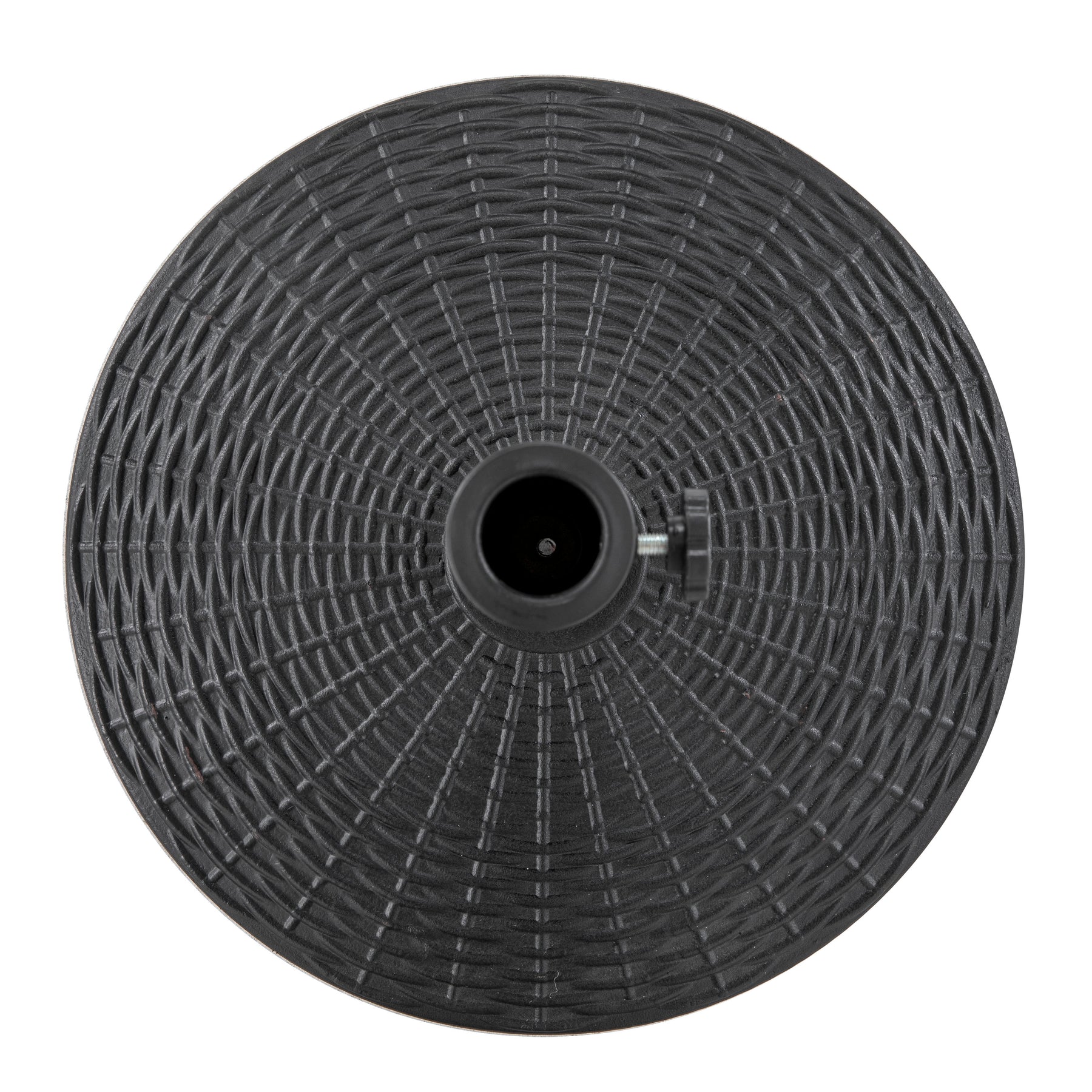 25 lbs round patio umbrella base Nuu Garden Umbrella Base | black, heavy-duty resin, weather resistant