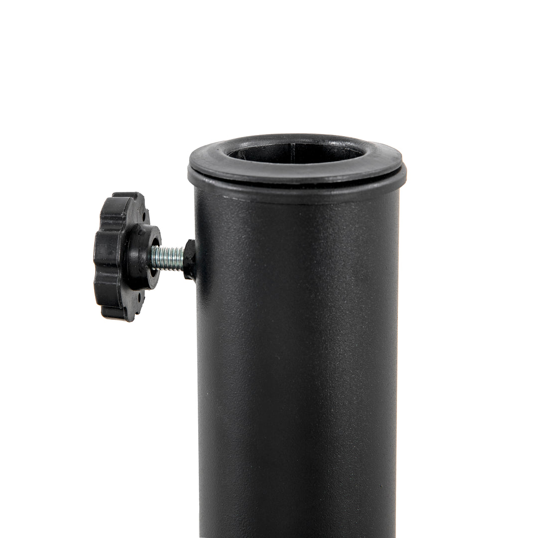 42 lb rust-resistant patio umbrella base in black Nuu Garden Umbrella Base | black, heavy-duty resin, weather resistant