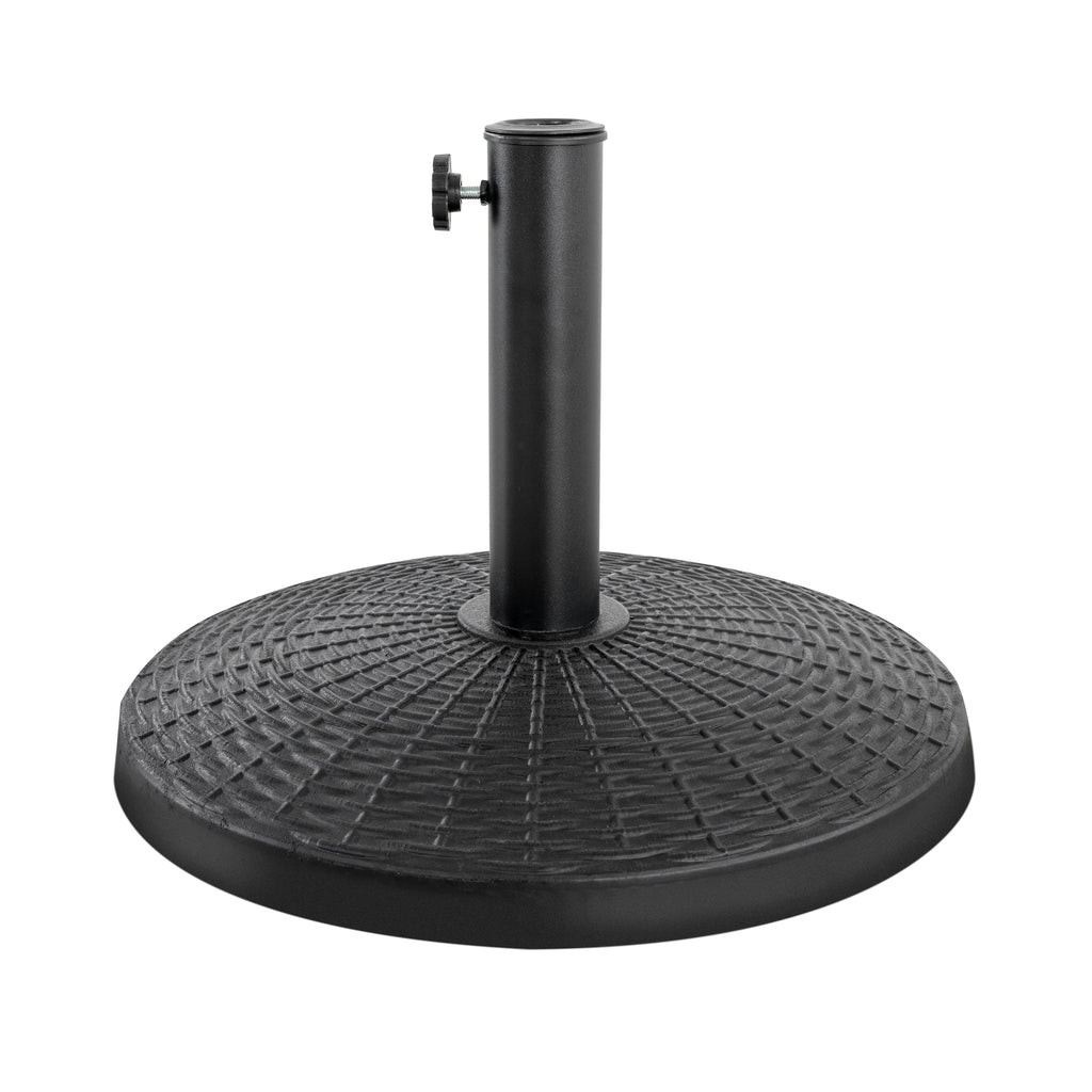 Nuu Garden Umbrella Base | black, heavy-duty resin, weather resistant