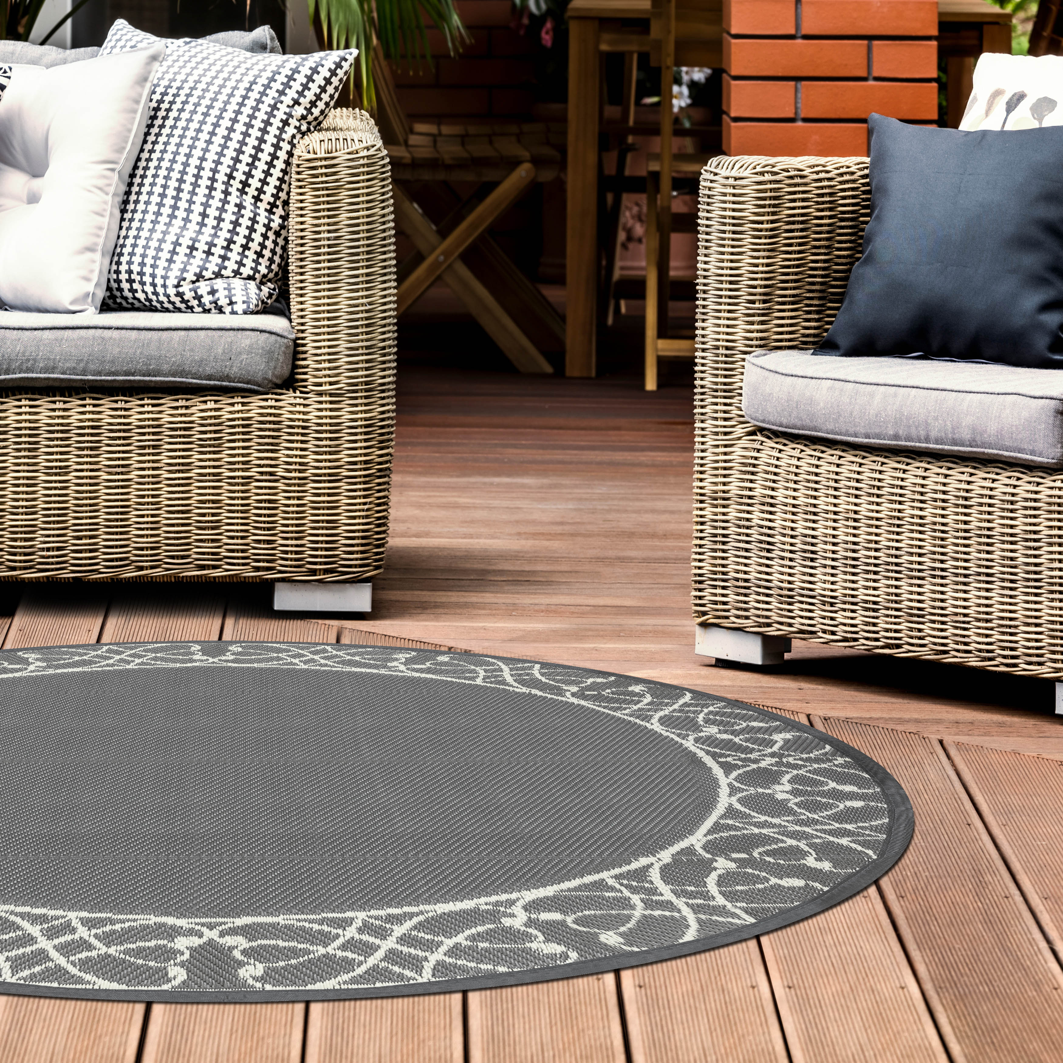 Nuu Garden Outdoor Reversible Rugs SO07 | UV coated, plastic