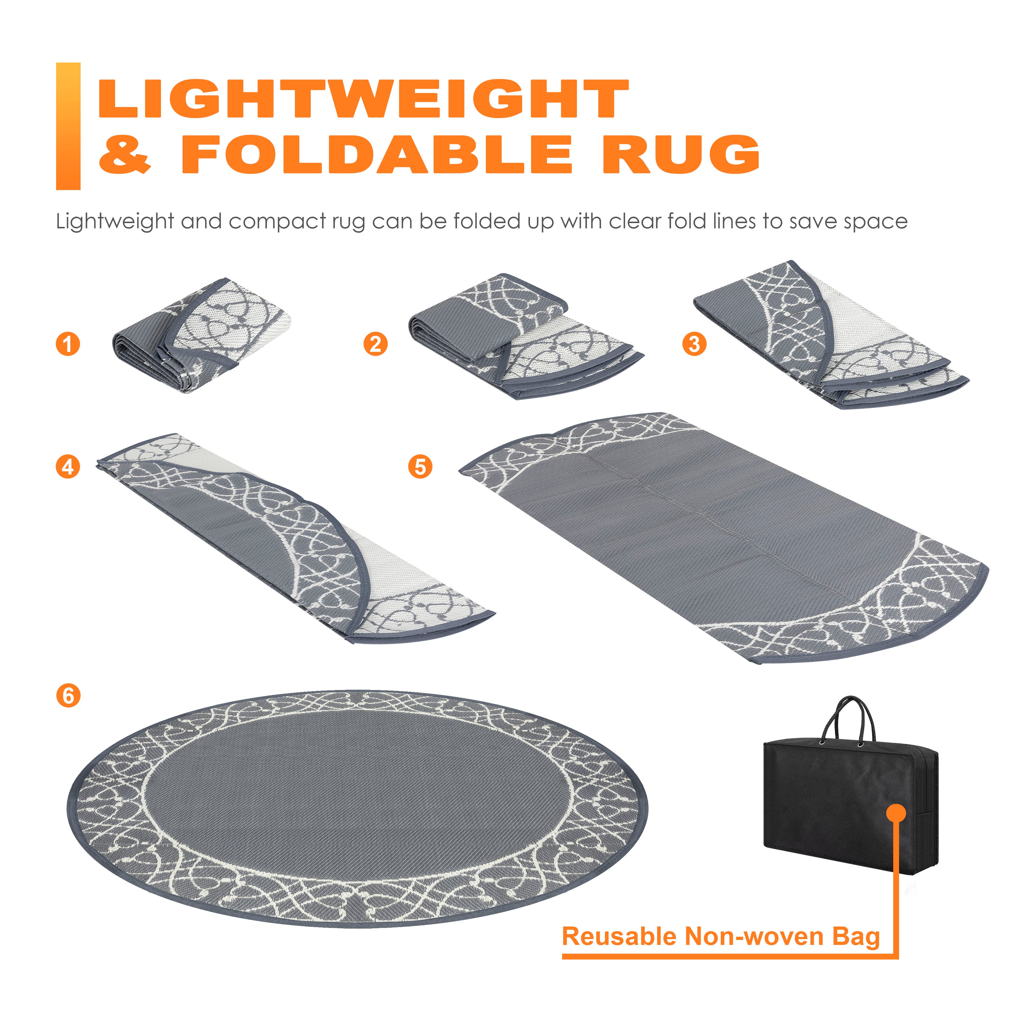 Nuu Garden Outdoor Reversible Rugs SO07 | UV coated, plastic