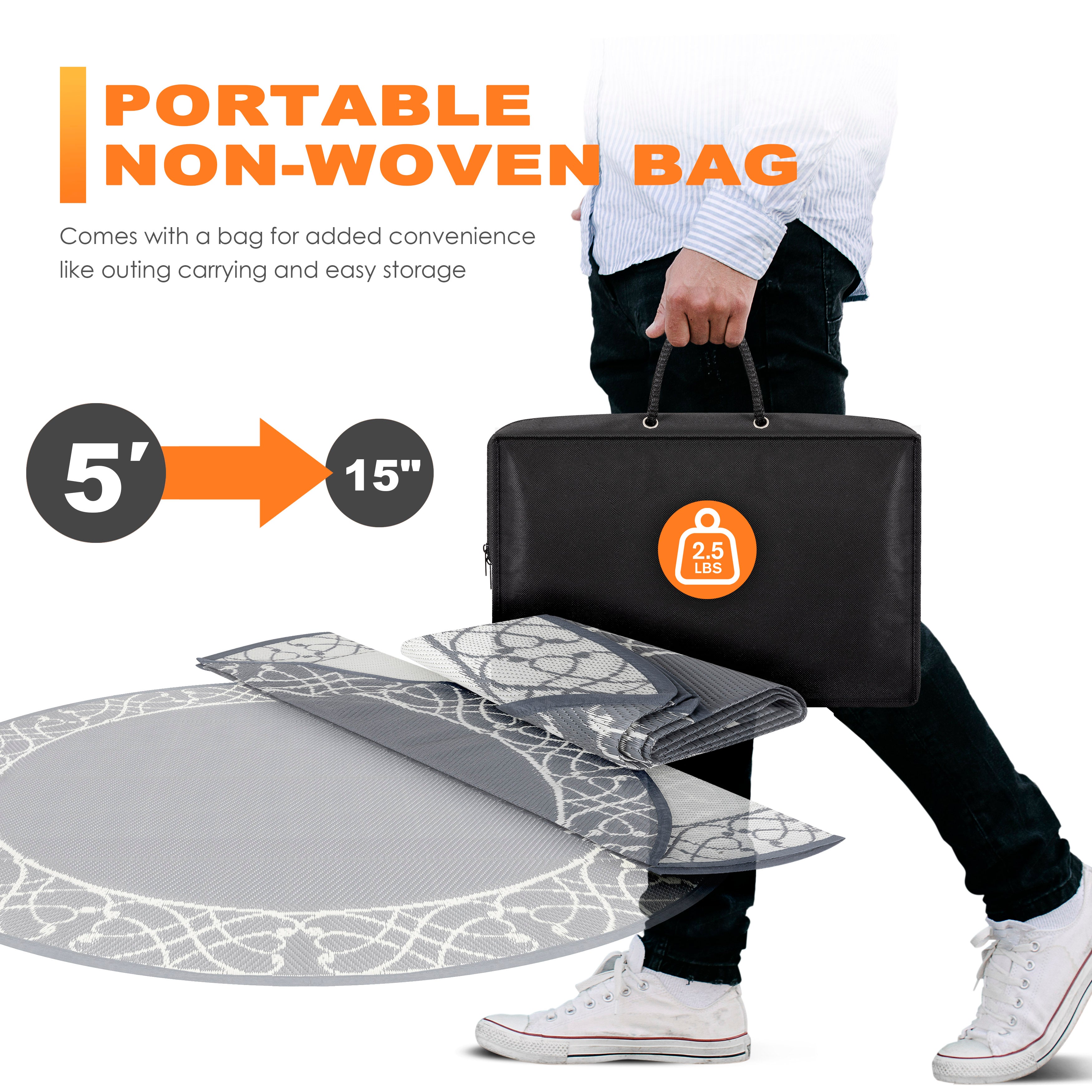 Nuu Garden Outdoor Reversible Rugs SO07 | UV coated, plastic