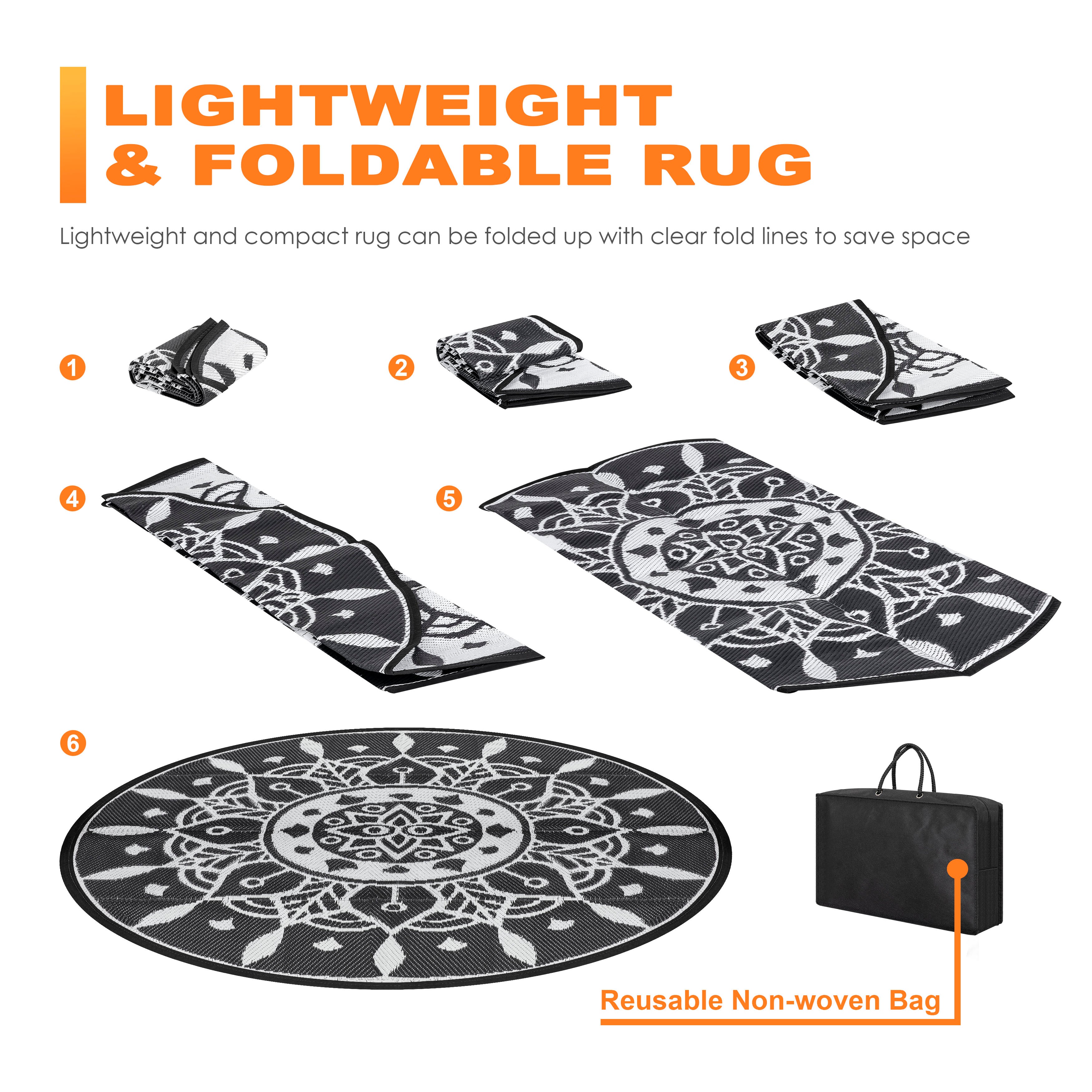 Nuu Garden Outdoor Reversible Rugs SO08 | UV coated, plastic